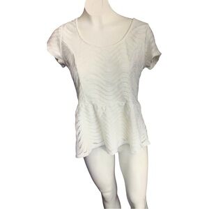 My Michelle White Short Sleeve Baby Doll Top